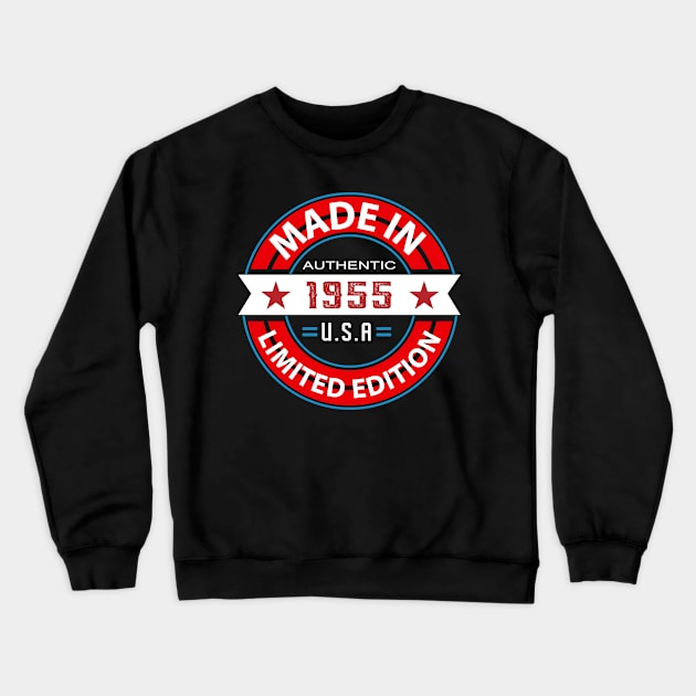 1955 68 Year Crewneck Sweatshirt by HB Shirts